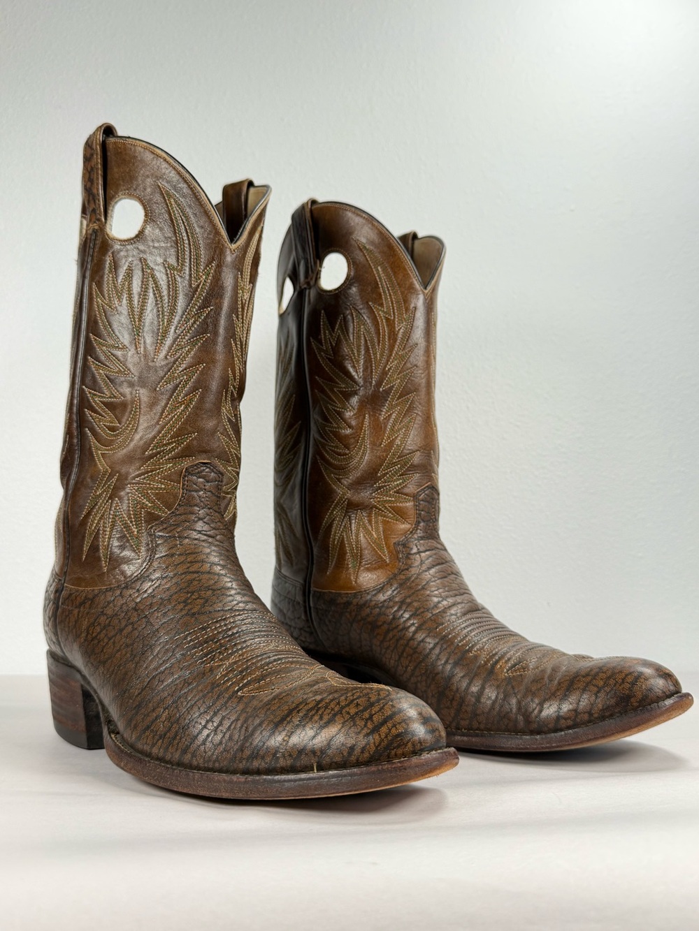 Dan Post Men’s Exotic Cowboy Boots Size 10.5 D Caribou Style 6829 Made In USA